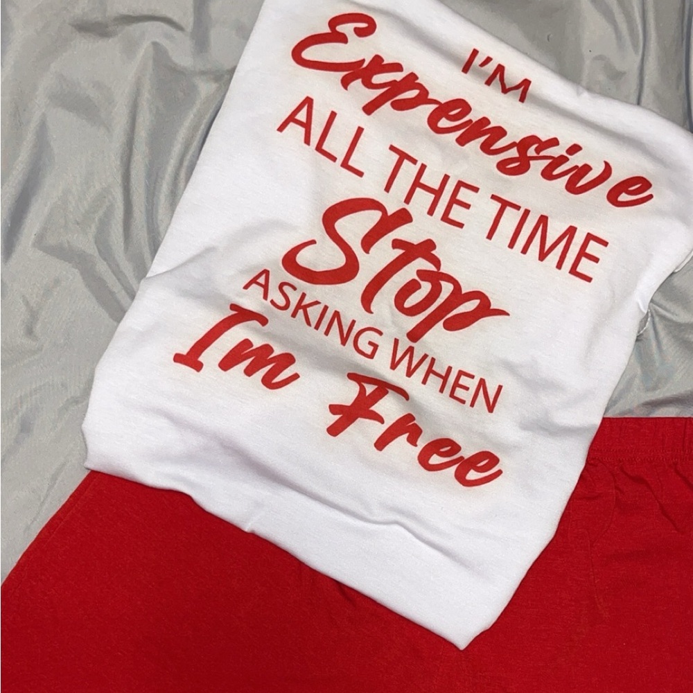 Red Shorts Set
